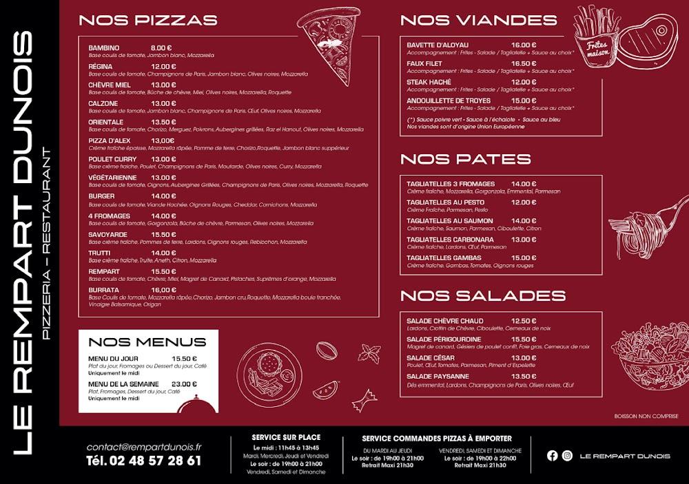 Le Rempart Dunois - Menu Image 1